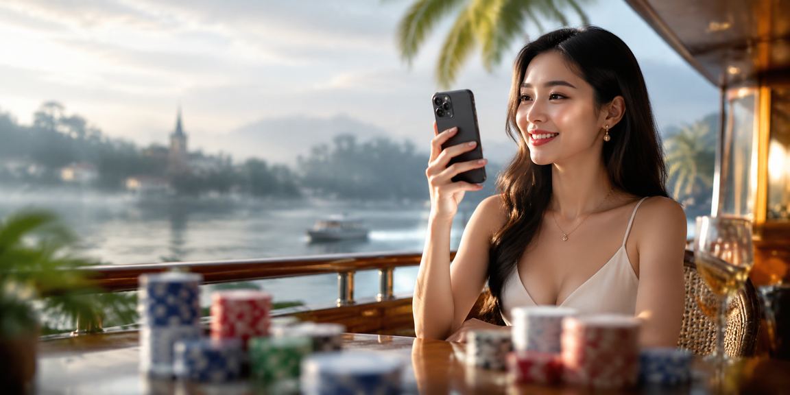 Người dùng tại Đà Lạt xem kèo thể thao trên điện thoại trong không gian quán cà phê yên tĩnh